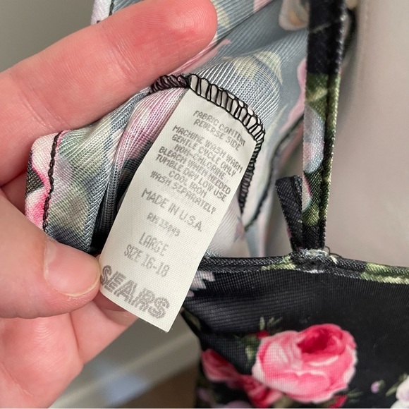 Vintage Cachet 90's Y2K Floral Lingerie Slip Dress Lace Trim Midi Length - Picture 7 of 7